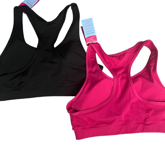 Pop Fit XL Sadie 3313-7 Pink Black Sports Bra Lot - Picture 5 of 8
